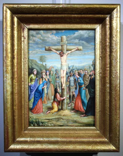 Crucifixion of Christ - France, Limoges 18th century  - Paintings & Drawings Style Louis XVI